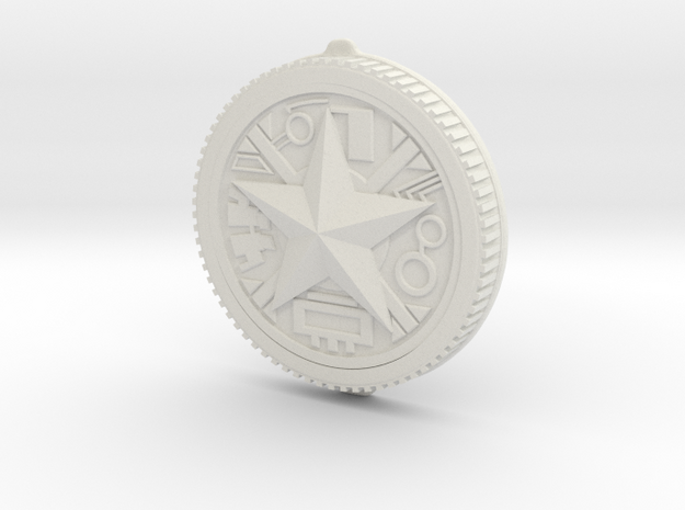 LC Morph Coin - Red Zeo in White Natural Versatile Plastic
