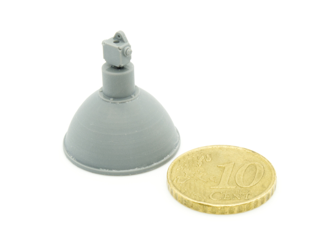 Industrial Lamp 01. 1:24 Scale (x2 Units) in Tan Fine Detail Plastic