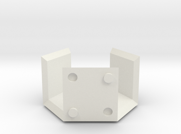Half Hexbox (stackable) in White Natural Versatile Plastic