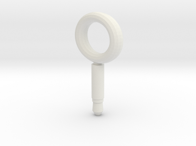 Headphone Jack Ring in White Natural Versatile Plastic