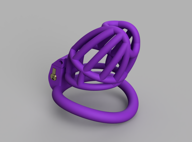 Cherry Keeper Cage - Long in Purple Processed Versatile Plastic: Extra Small