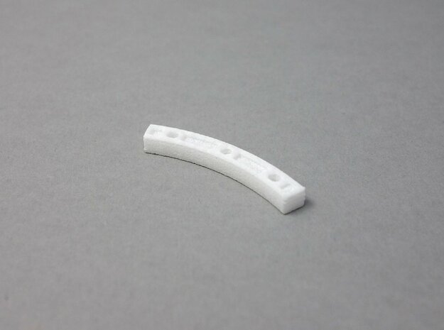 3D Curve Half Wall Joint in White Natural Versatile Plastic