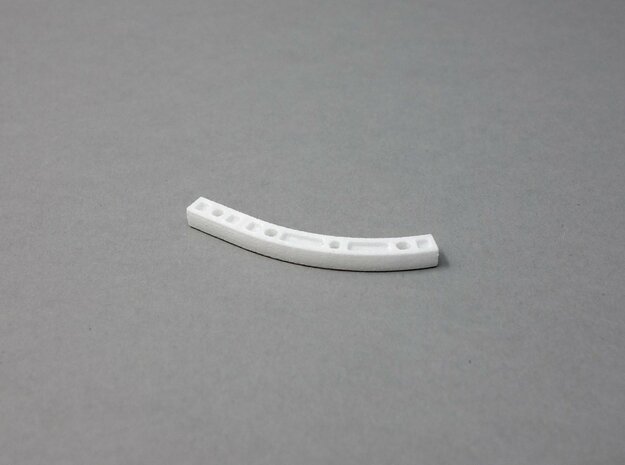 3D Curve Half to Straight Wall Joint in White Natural Versatile Plastic