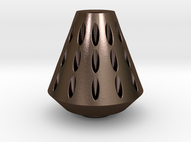 Rocket Nose Cone in Polished Bronze Steel