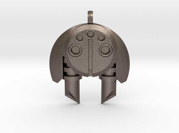 Earth Bohrok Pendent in Polished Bronzed-Silver Steel