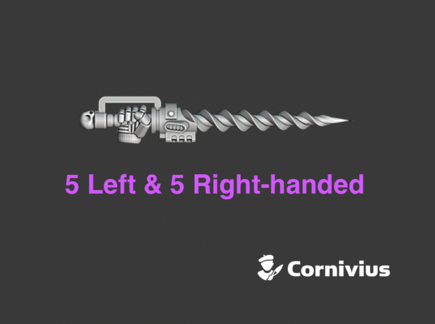 10x Drill Sword: Cornivius in Tan Fine Detail Plastic