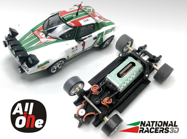 Chassis - Ninco Lancia Stratos (In AiO) in Black PA12