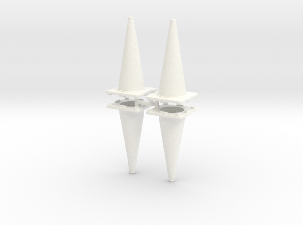 traffic cones 1/24 x4 in White Processed Versatile Plastic
