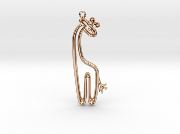 The Giraffe Pendant in 14k Rose Gold Plated Brass