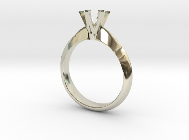 six claw solitaire in 14k White Gold
