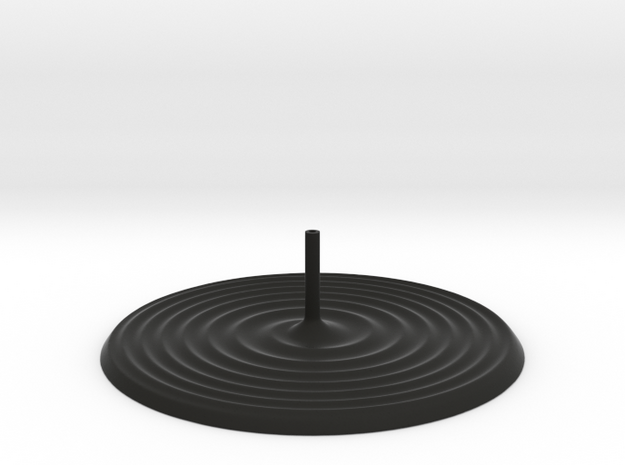 Spiral incense burner in Black Natural Versatile Plastic