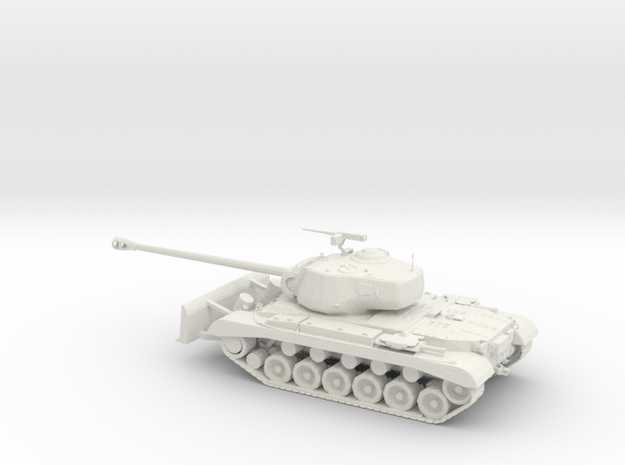 1/48 Scale  M46 Patton Tank Dozer in White Natural Versatile Plastic