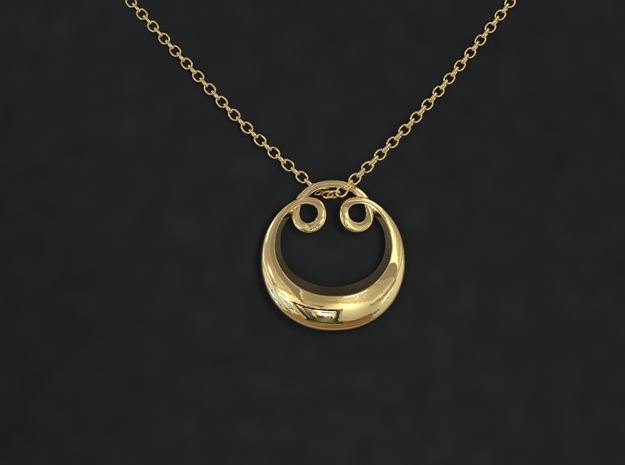 Round Pendant Necklaces for Women in 18k Gold Plated Brass