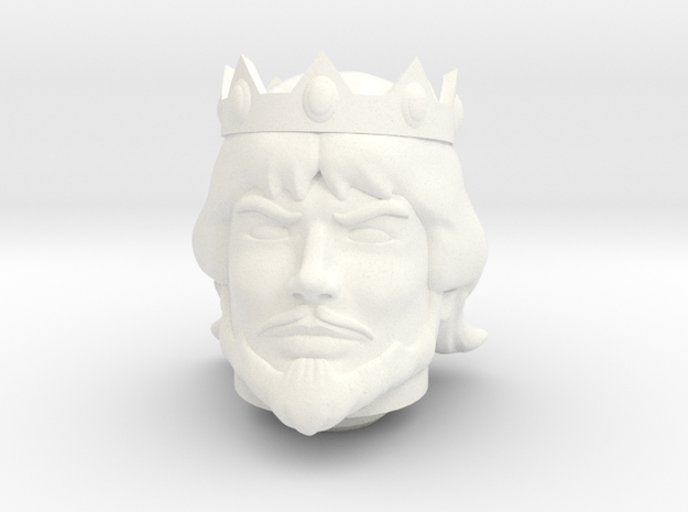 King Micah Head VINTAGE in White Processed Versatile Plastic