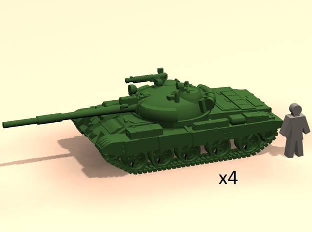 6mm T-62M tank in Tan Fine Detail Plastic