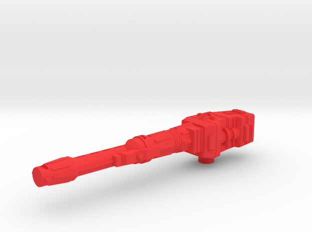Starcom - Sky Roller - Rear cannon left in Red Processed Versatile Plastic