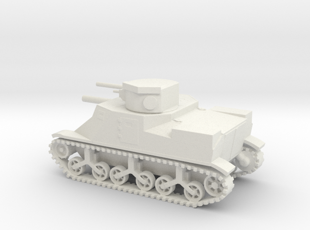 1/72 Scale M3 Medium Light Tank Earlier Model in White Natural Versatile Plastic