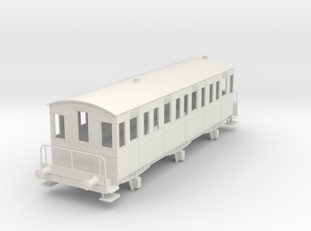 o-43-garstang-knott-end-6-wheel-comp-coach in White Natural Versatile Plastic