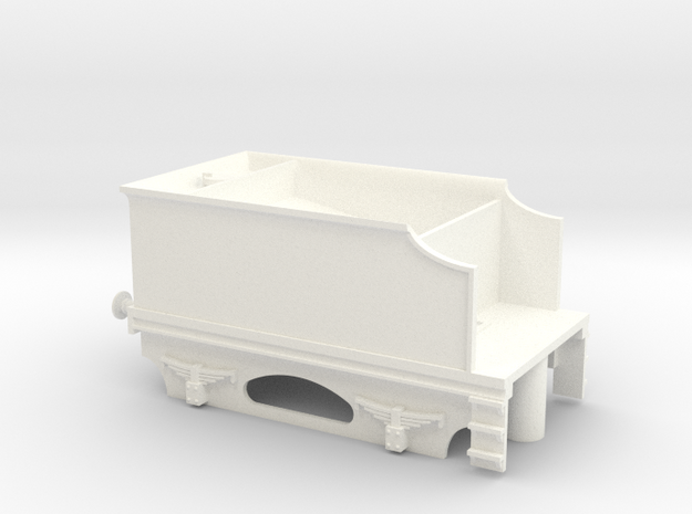 4 Wheel Tender Without Coal in White Processed Versatile Plastic