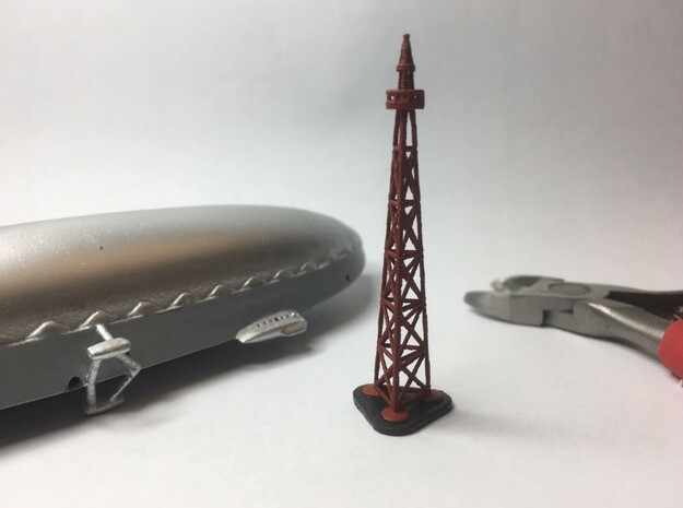 Polar Expedition Airship Mast 1/700th scale in Gray Fine Detail Plastic