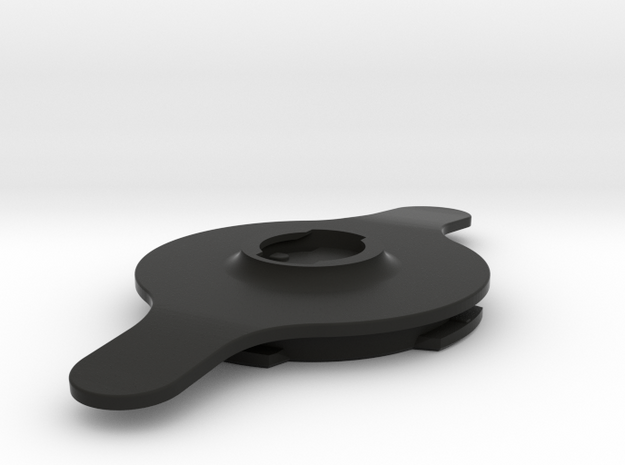 Quad Lock-PopSocket Swappable Adapter in Black Natural Versatile Plastic