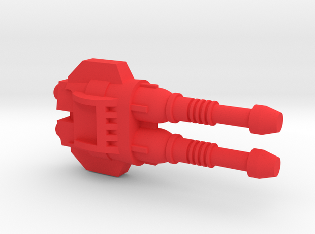 Starcom - H.A.R.V.7 - Side Gun in Red Processed Versatile Plastic