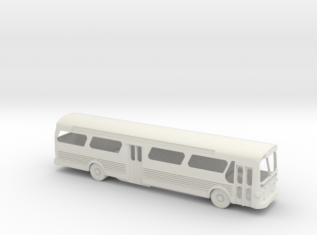 GM FishBowl Bus - 1:72scale in White Natural Versatile Plastic
