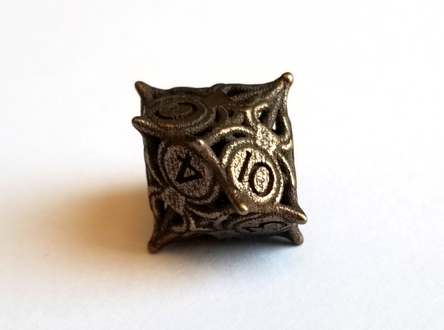 D10 Balanced - Spiders in Polished Bronze Steel