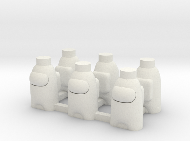 LEGO Compatible Imposters Among The Stars Minis x6 in White Natural Versatile Plastic