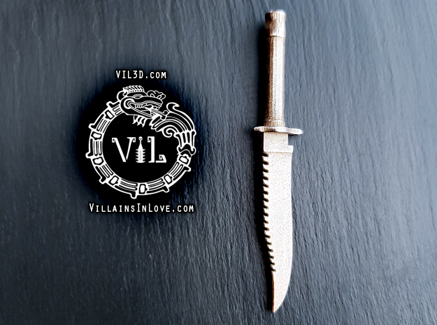 PART 6 Blade Pendant ⛧ VIL ⛧  in Polished Bronzed-Silver Steel