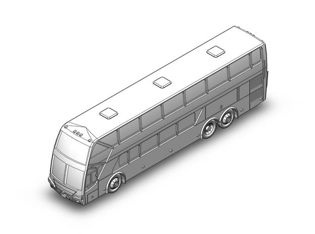 Busscar Busstar DD in Tan Fine Detail Plastic: 1:400