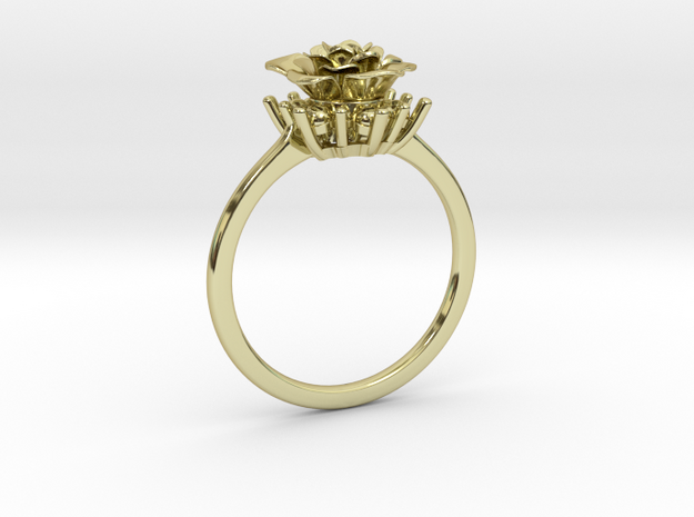 Flower Ring 64 (Contact to Add Stone) in 18K Yellow Gold