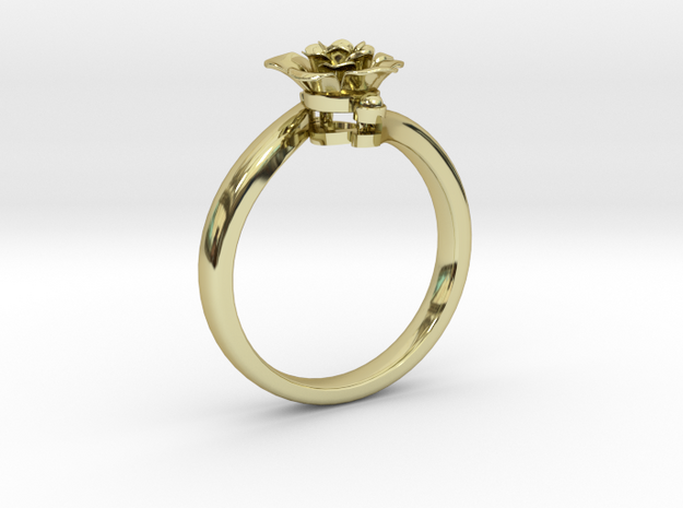 Flower Ring 22 (Contact to Add Stones) in 18K Yellow Gold
