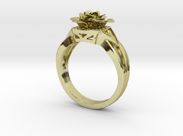 Flower Diamond Ring 99 (Contact to Add Stones) in 18K Yellow Gold