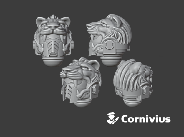 10x G:10 Prime Lion Helms in Tan Fine Detail Plastic