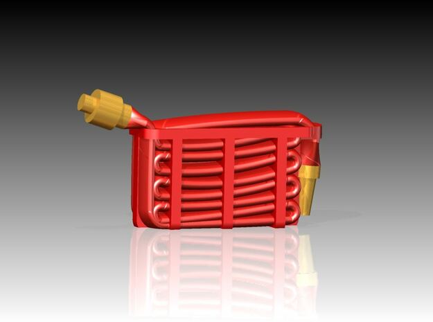 Fire Hose - Flaked x 6 1/64 in Tan Fine Detail Plastic