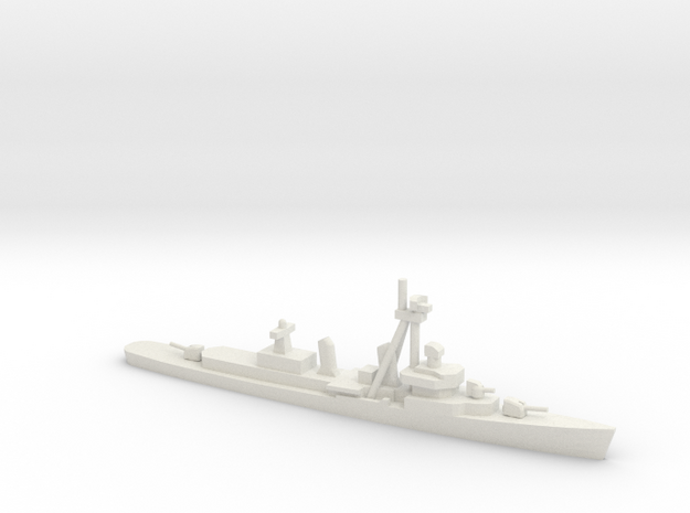 Fletcher-class destroyer (FRAM II), 1/1250 in White Natural Versatile Plastic