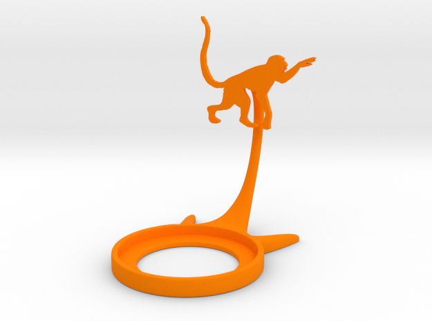 Animal Monkey in Orange Processed Versatile Plastic