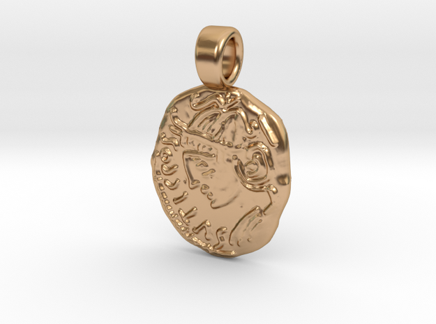 Veliocasse coin [pendant] in Polished Bronze