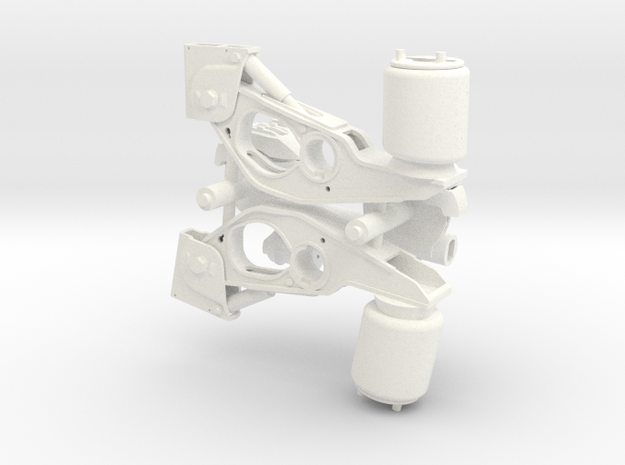 Air-ride suspension with disc brakes 1/16 in White Processed Versatile Plastic