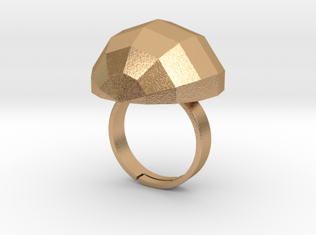 disco ball ring matte in Natural Bronze