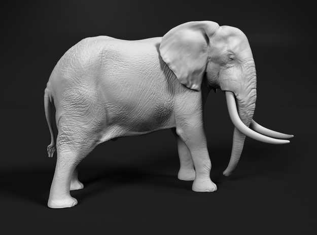 African Bush Elephant 1:500 Tusker Bull Dzombo in Tan Fine Detail Plastic