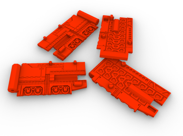 Leg Panels for TR Sentinel Prime in Red Processed Versatile Plastic