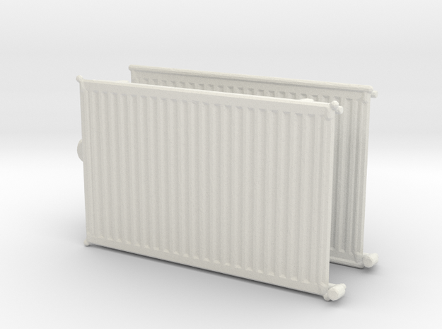 Wall Radiator Heater (x2) 1/43 in White Natural Versatile Plastic