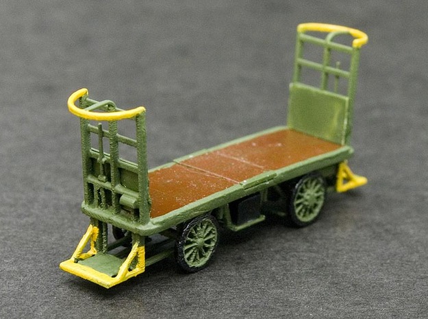 HO Scale (1/87) - Electric Baggage Cart in Tan Fine Detail Plastic