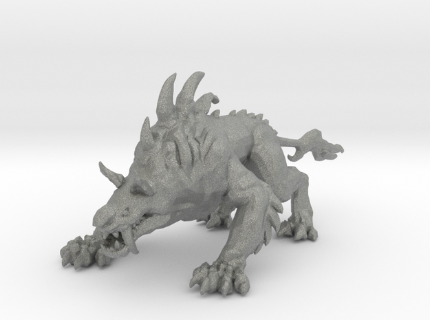 Hell hound miniature model fantasy games rpg DnD in Gray PA12