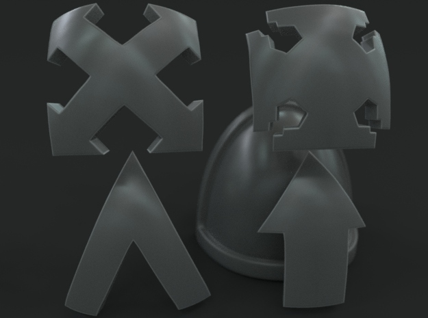 40-80x Squad Marking Emblem for Shoulder Pads in Smooth Fine Detail Plastic: Large