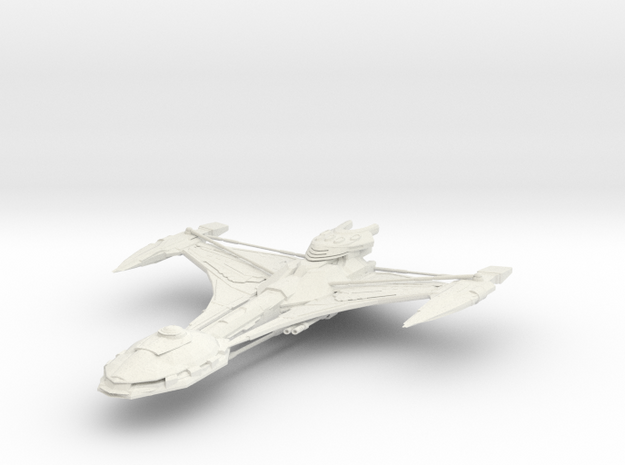 Klingon Raptor class in White Natural Versatile Plastic