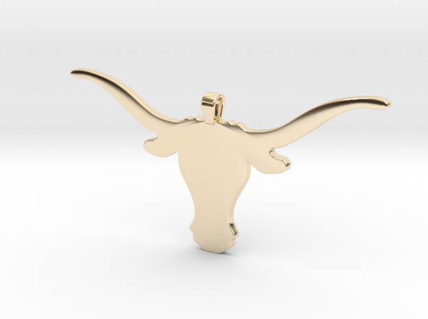 Longhorn pendent in 14K Yellow Gold