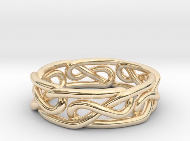 Celtic Infinity Knot Ring Size 6.5  in 14K Yellow Gold